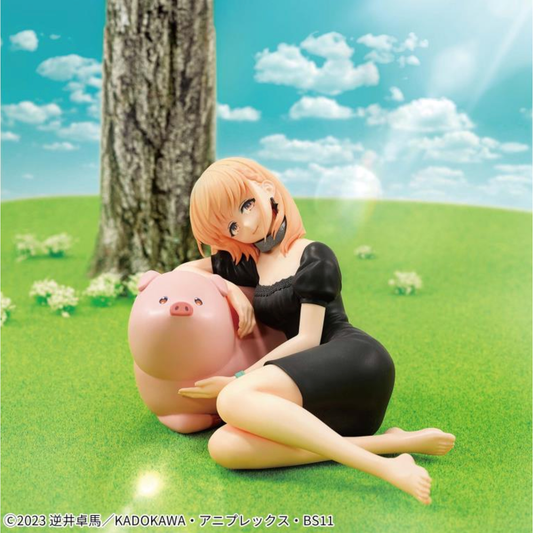 Jess from Butareba anime in a seated relaxed pose, wearing casual clothes.