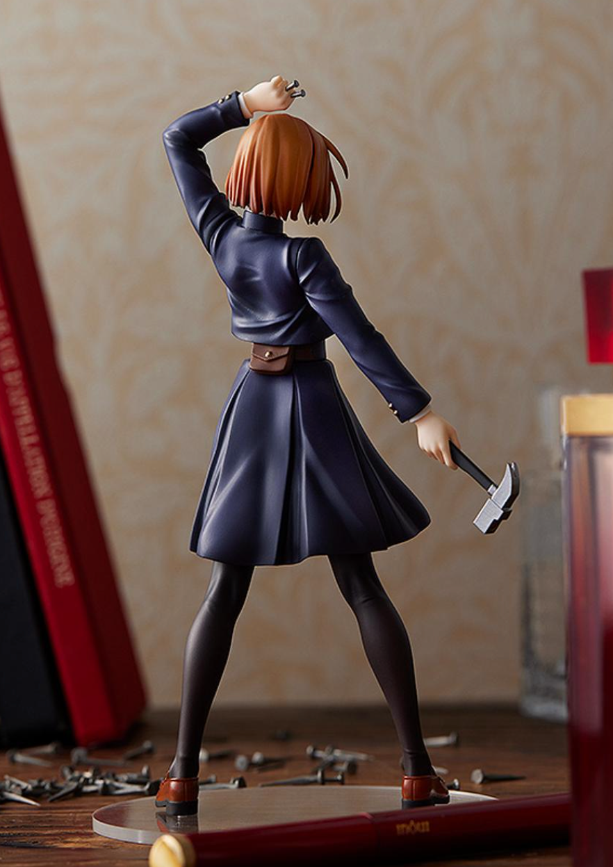 Jujutsu Kaisen POP UP PARADE Nobara Kugisaki Figure by Good Smile Company, featuring Nobara in a confident pose with detailed sculpting and iconic accessories, standing approximately 6.69 to 7.08 inches tall