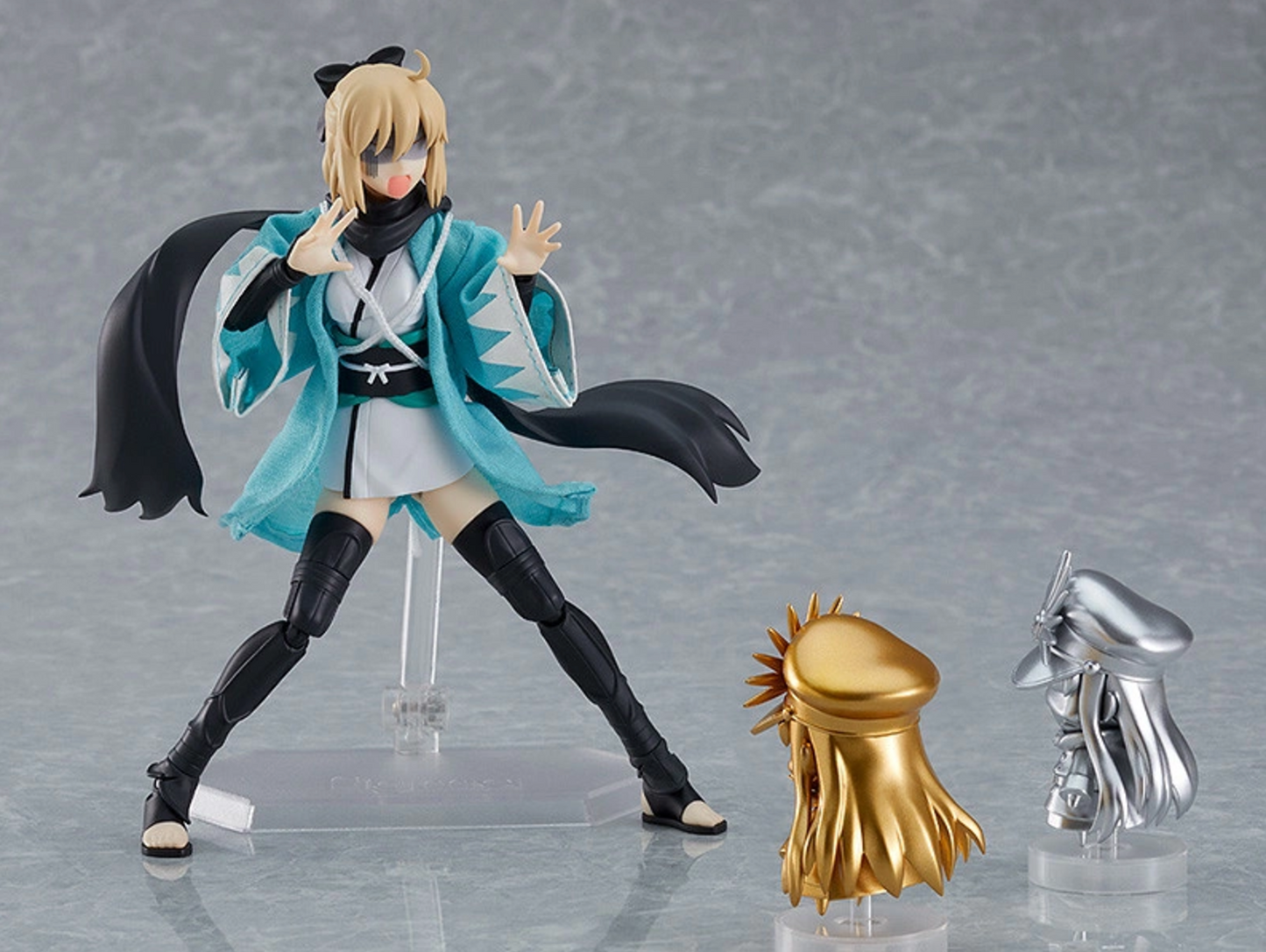 Okita Souji Figma figure in Ascension outfit with katana, fully poseable from Fate/Grand Order.

