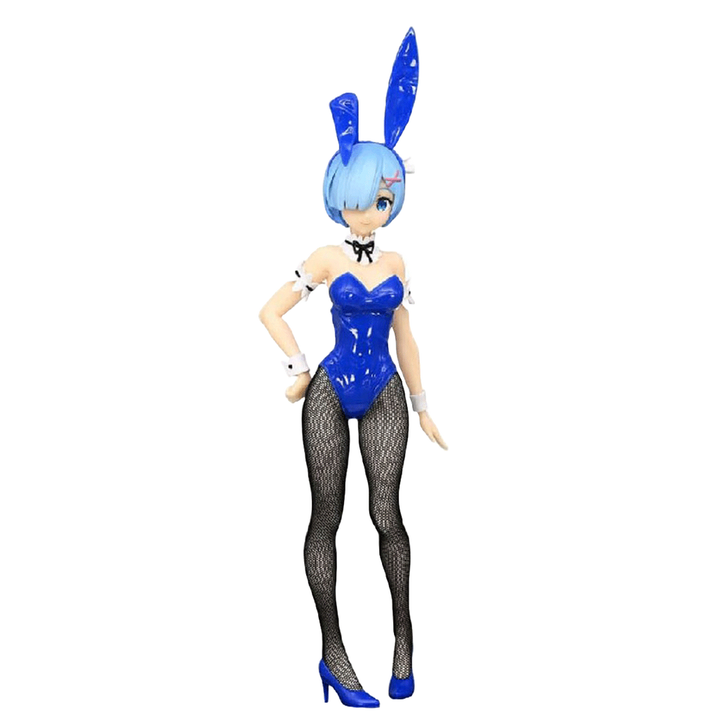 Rem bunny suit figure from Re:Zero, featuring playful pose and long ears