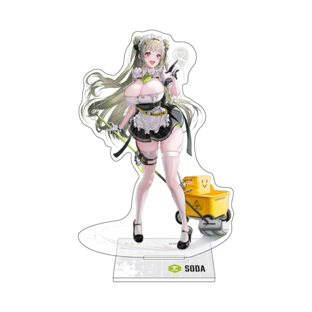 Goddess of Victory NIKKE Soda Twinkle Bunny Acrylic Stand featuring Soda in a dynamic pose, crafted from durable acrylic.