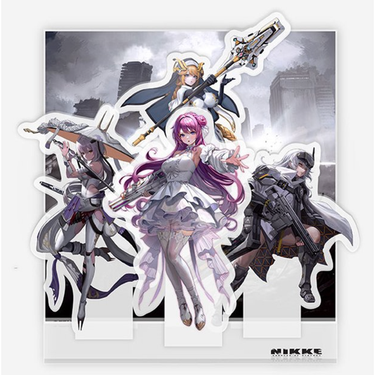 Exclusive Goddess of Victory: NIKKE 'OVER ZONE' Acrylic Stand featuring characters from the event