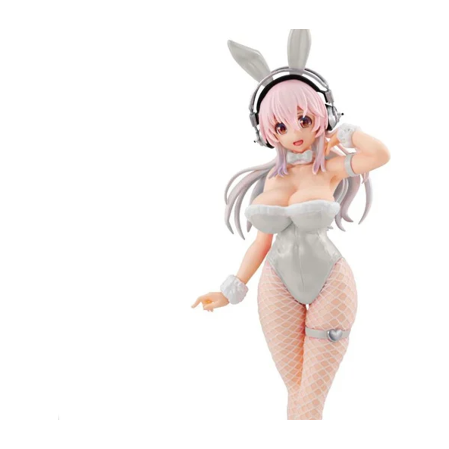 Nitroplus BiCute Bunnies Super Sonico (Pearl White Ver.) Figure by FuRyu featuring Super Sonico in a pearl white bunny outfit