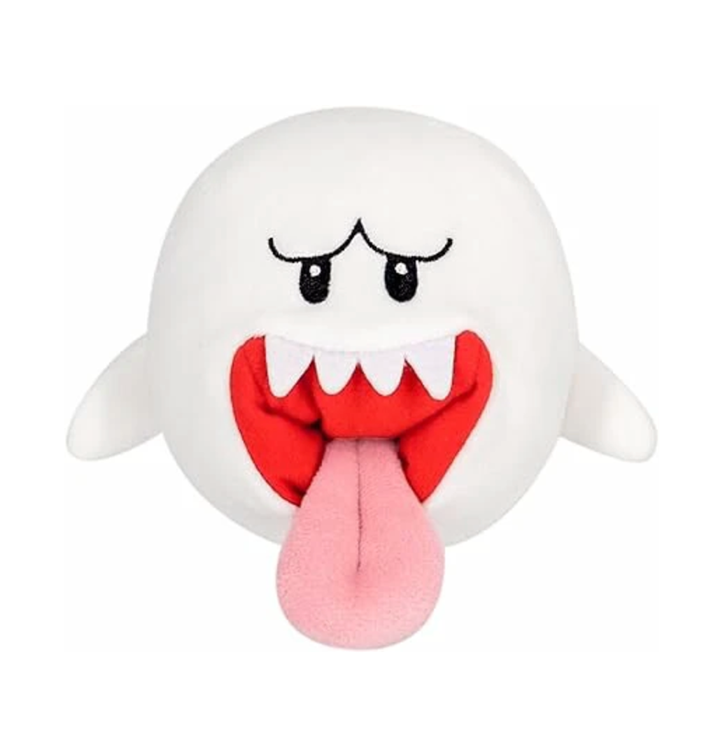 Super Mario All Star Collection Boo Plush Toy featuring the iconic ghost character Boo from Nintendo