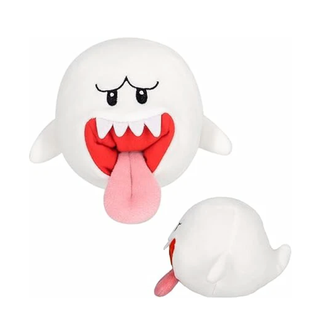 Super Mario All Star Collection Boo Plush Toy featuring the iconic ghost character Boo from Nintendo