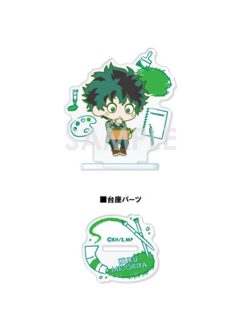 Set of 6 My Hero Academia Trading Acrylic Stands Color 2 Mini Character Version featuring chibi characters