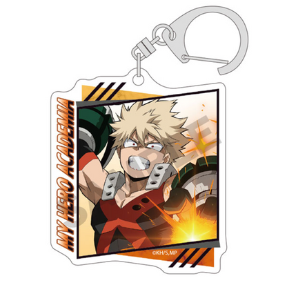 Set of 10 My Hero Academia Trading Acrylic Keychains featuring chibi characters from the series
