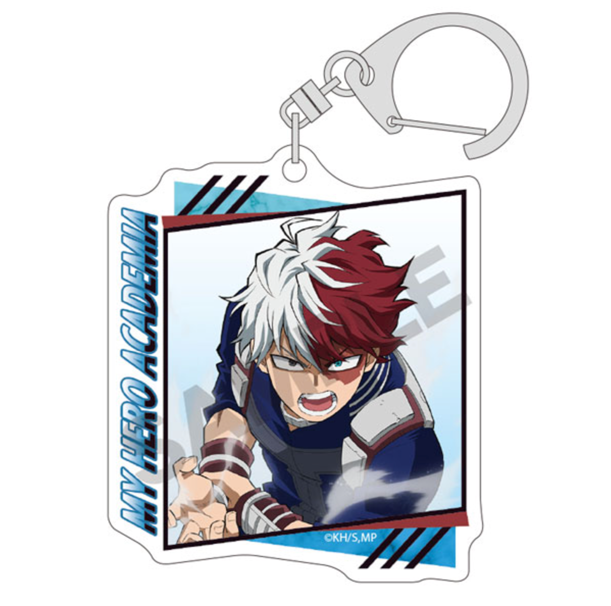 Set of 10 My Hero Academia Trading Acrylic Keychains featuring chibi characters from the series