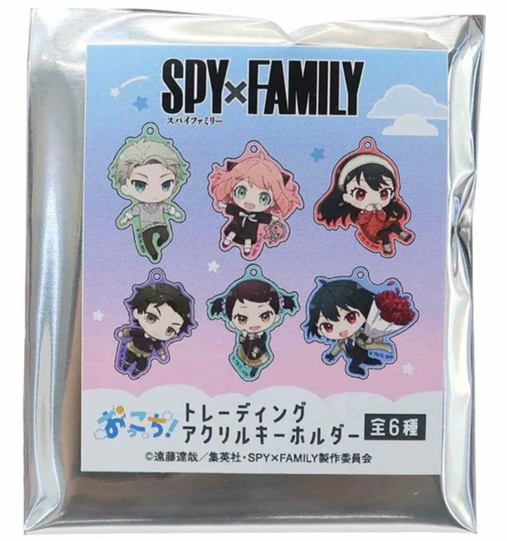 SPY×FAMILY Trading Acrylic Clips Okkochi Vol.2 - A 6-piece set featuring blind-packaged acrylic keychains of Loid, Anya, Yor, Damian, Becky, and Yuri. Perfect for fans and collectors.