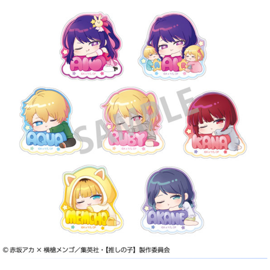 Oshi no Ko Trading Acrylic Clips Nemu Name - A 7-piece box set featuring acrylic clips with designs from the anime Oshi no Ko