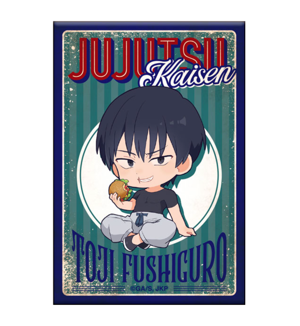 Jujutsu Kaisen Diner Ver. Signboard-Style Can Badges - 8-piece box set with a vintage-inspired design, perfect for fans of the anime.