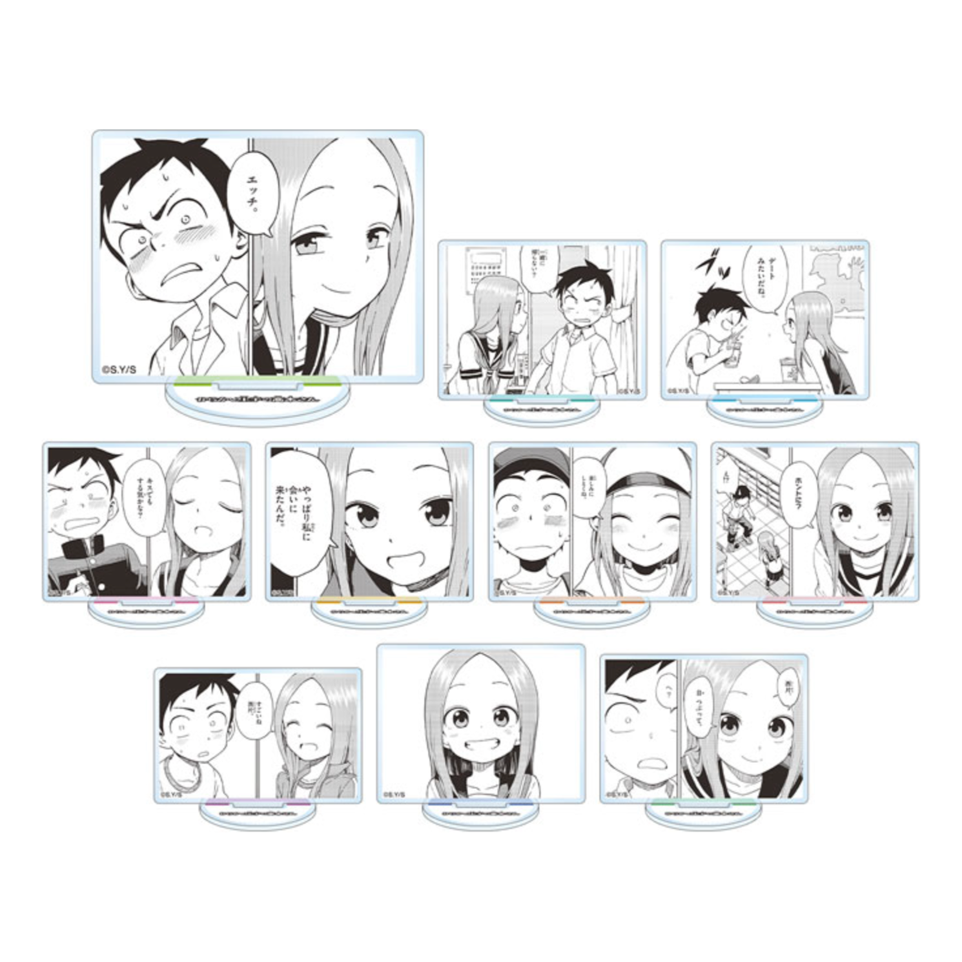 Teasing Master Takagi-san Trading Acrylic Stands Vol.2 - 10-piece box set featuring iconic scenes of Takagi-san and Nishikata.