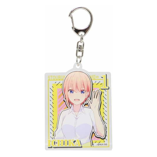 Show your love for The Quintessential Quintuplets with the Acrylic Keychain - Ichika Nakano A! Featuring a beautifully designed acrylic charm of Ichika Nakano, this keychain is perfect for attaching to bags, pouches, or adding to your collection.