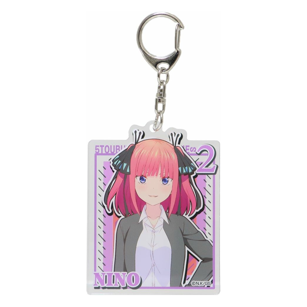 Show your love for The Quintessential Quintuplets with the Acrylic Keychain - Nino Nakano A! Featuring a beautifully designed acrylic charm of Nino Nakano, this keychain is perfect for attaching to bags, pouches, or adding to your collection.