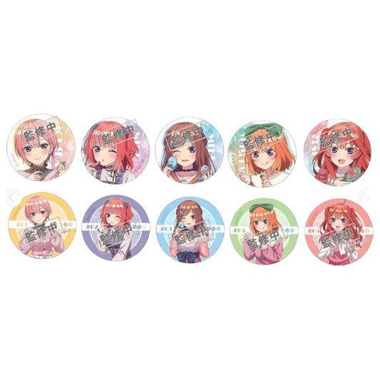 The Quintessential Quintuplets Trading Glitter Can Badge - Makeup Series (1 Piece) -Mini Akihabara