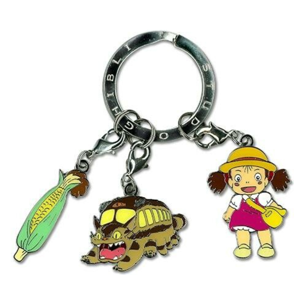 Studio Ghibli My Neighbor Totoro 3-Link Keyring - Corn Design, Hand-painted with detachable parts