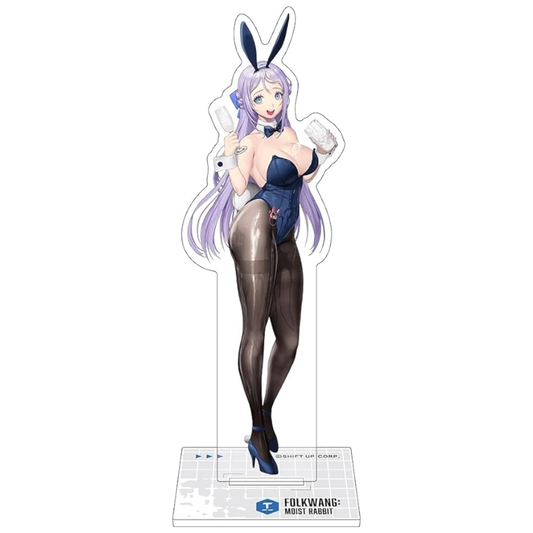 Goddess of Victory NIKKE Folkvan Moist Rabbit Acrylic Stand featuring Folkvan in a dynamic pose, crafted from durable acrylic.