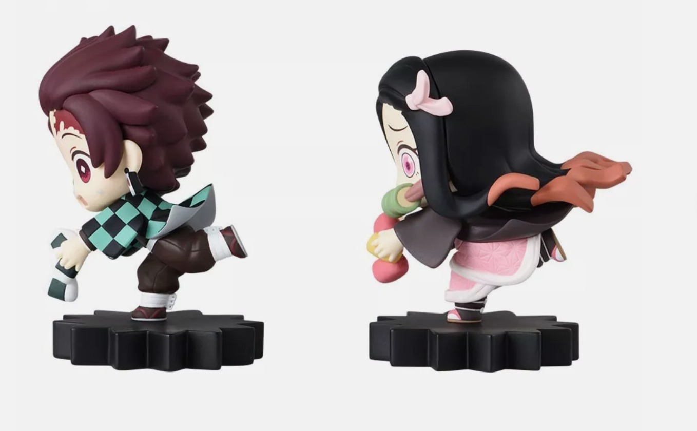 SEGA Demon Slayer: Kimetsu no Yaiba mOH!ment Mini Figure Vol. 1 (EX) featuring chibi Tanjiro and Nezuko.