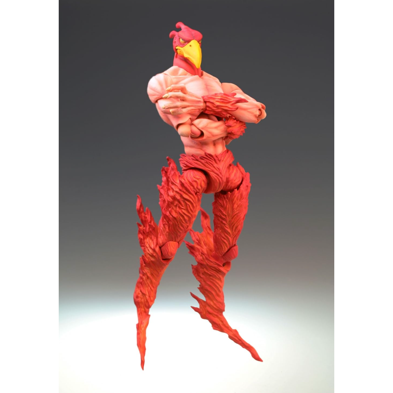 Magician’s Red Chozokado Super Action Statue from JoJo’s Bizarre Adventure: Stardust Crusaders, featuring a highly detailed and poseable figure with flame effect accessories and dynamic articulation