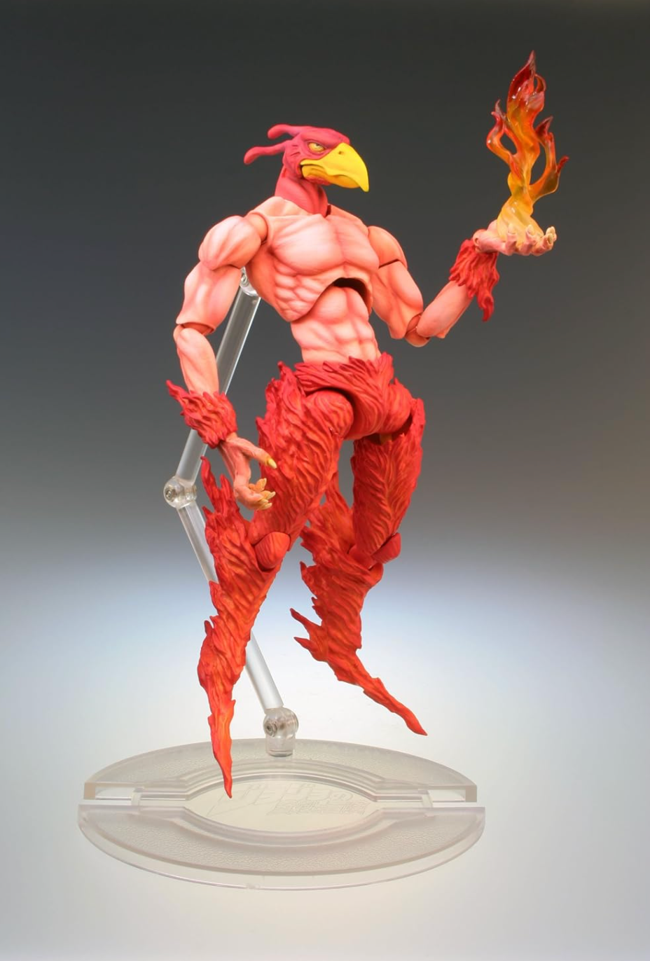 Magician’s Red Chozokado Super Action Statue from JoJo’s Bizarre Adventure: Stardust Crusaders, featuring a highly detailed and poseable figure with flame effect accessories and dynamic articulation