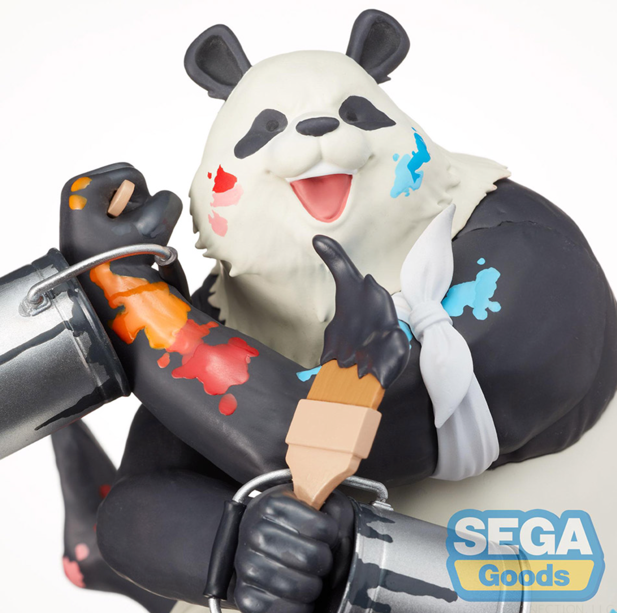 Jujutsu Kaisen Panda Graffiti x Battle Re: Figure by SEGA, featuring Panda in a dynamic pose with graffiti-inspired designs and vibrant paint splatter accents