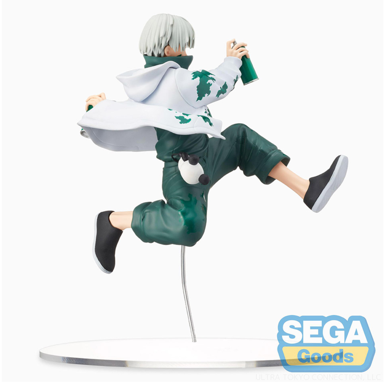 Jujutsu Kaisen Toge Inumaki Re: Figure Graffiti x Battle by SEGA, featuring Toge in a dynamic pose with graffiti-inspired paint splatters and vibrant details, approximately 11 cm tall