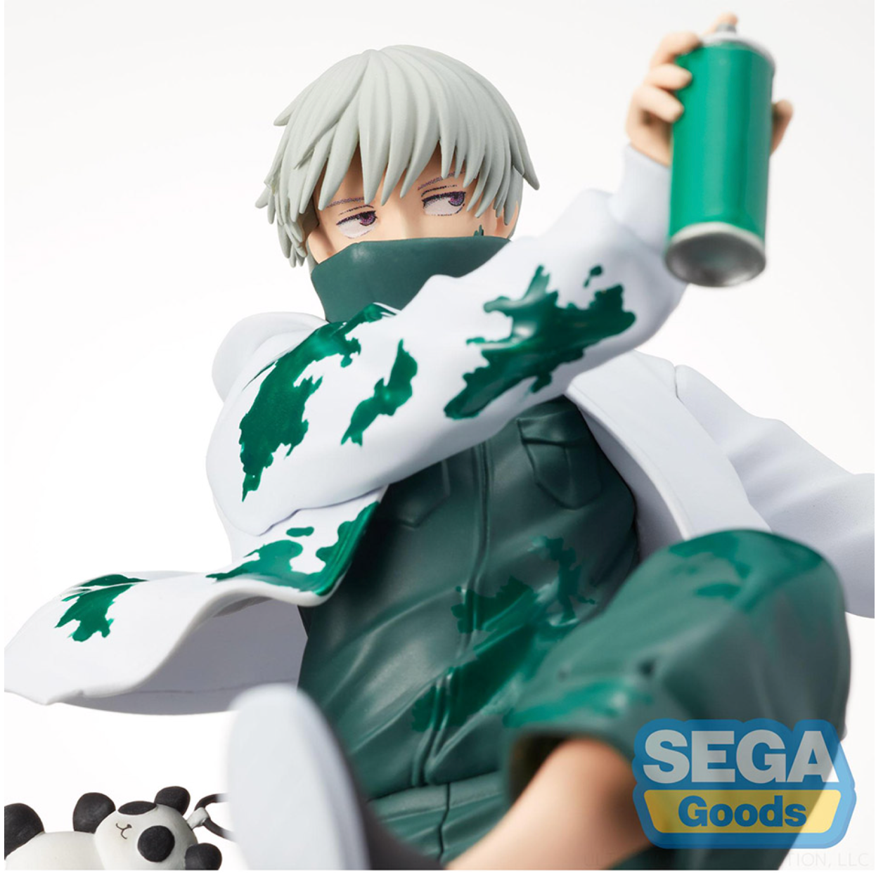 Jujutsu Kaisen Toge Inumaki Re: Figure Graffiti x Battle by SEGA, featuring Toge in a dynamic pose with graffiti-inspired paint splatters and vibrant details, approximately 11 cm tall