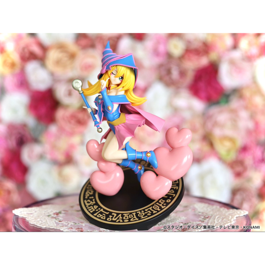 Yu-Gi-Oh! Duel Monsters Black Magician Girl Detail Figure featuring the character in an elegant pose with a magical staff, high-quality PVC and resin design