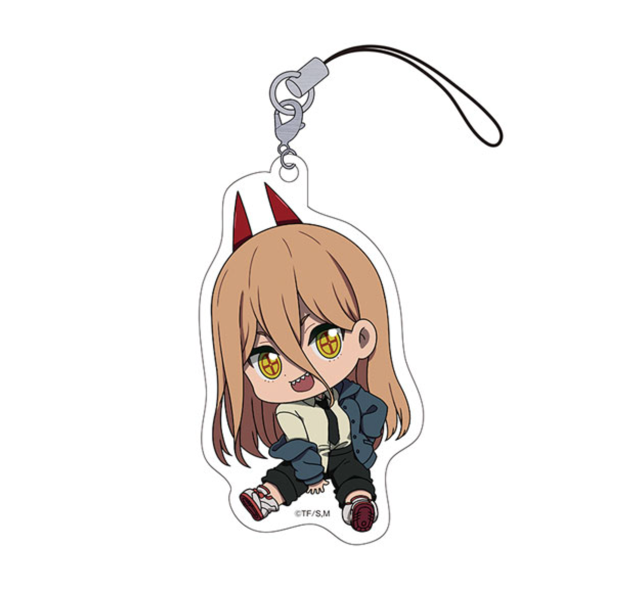 Chainsaw Man Petanko Trading Acrylic Straps - 8-piece box featuring adorable sitting poses of Denji, Makima, Power, and more