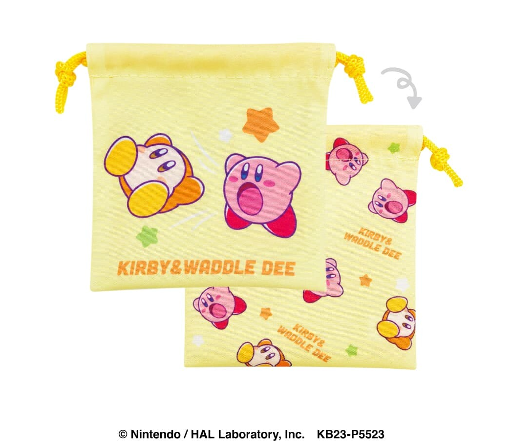 Kirby Mini Drawstring Pouch available at Mini Akihabara Huntington Beach - Perfect for fans and collectors of adorable anime accessories