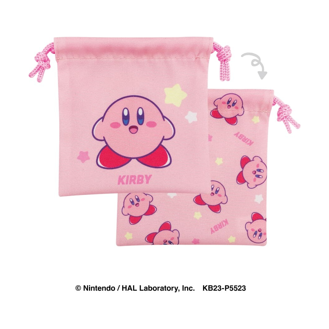 Kirby Mini Drawstring Pouch available at Mini Akihabara Huntington Beach - Perfect for fans and collectors of adorable anime accessories