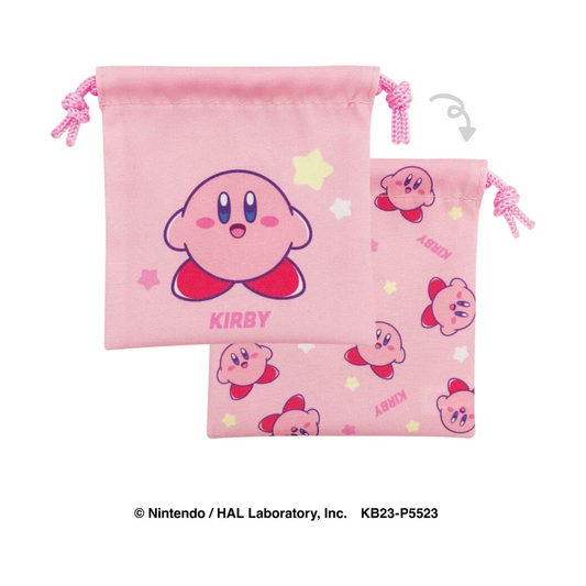 Kirby Mini Drawstring Pouch available at Mini Akihabara Huntington Beach - Perfect for fans and collectors of adorable anime accessories