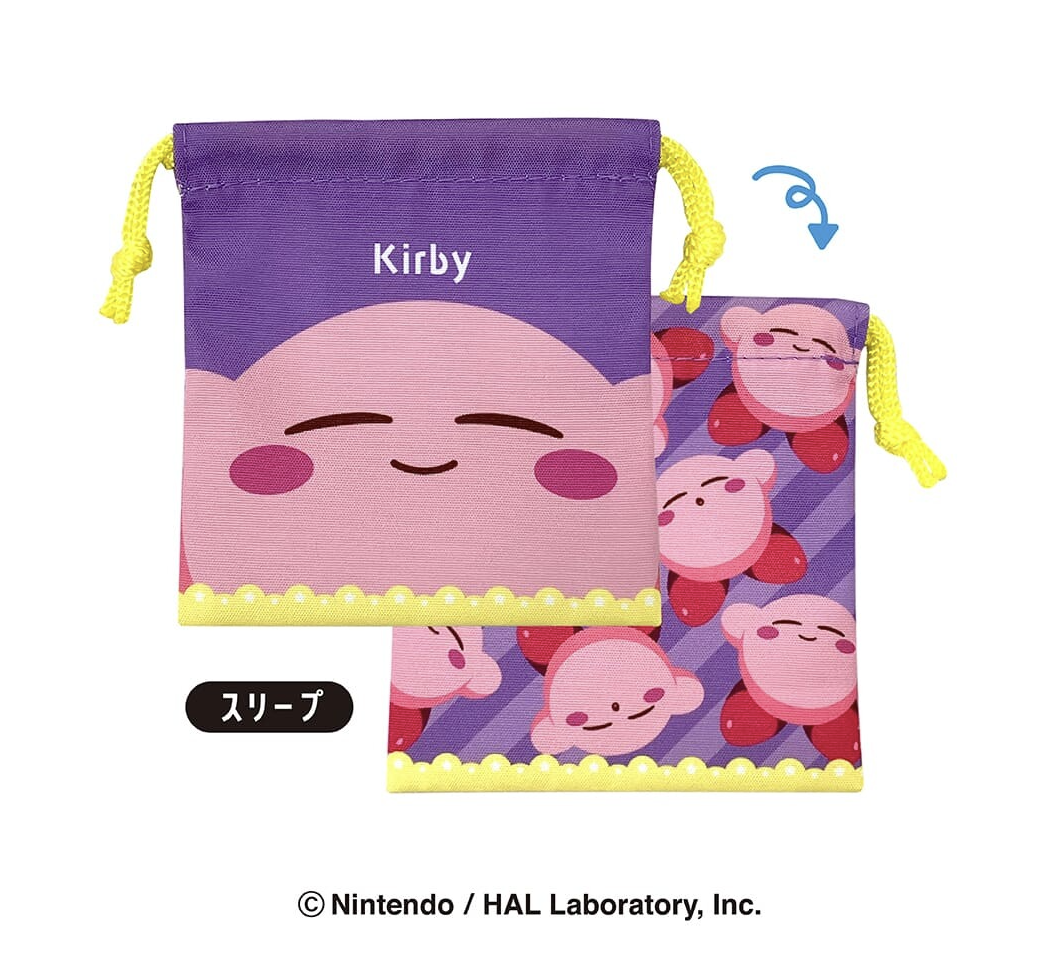 Kirby Mini Drawstring Pouch 2 available at Mini Akihabara Huntington Beach - A cute and practical accessory for anime enthusiasts.