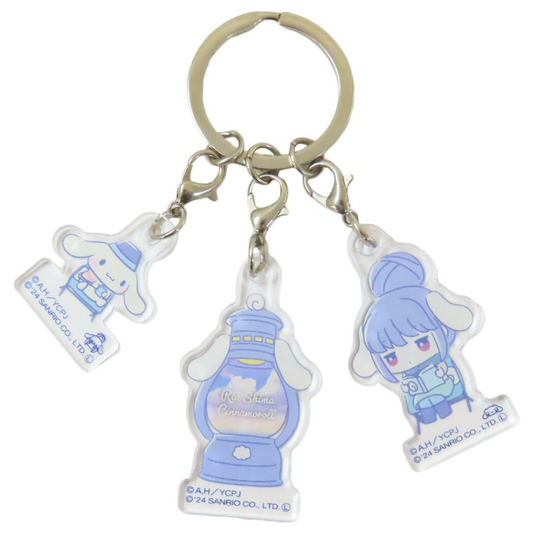 Laid-Back Camp SEASON3 × Sanrio - 3 Link Acrylic Keychain Series - Shima Rin × Cinnamoroll -Mini Akihabara