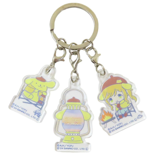 Laid-Back Camp SEASON3 × Sanrio - 3 Link Acrylic Keychain Series - Inuyama Aoi × Pompompurin -Mini Akihabara