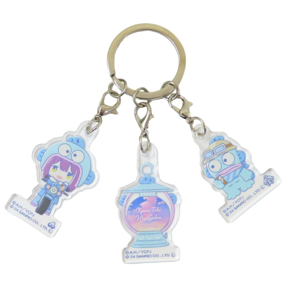 Laid-Back Camp SEASON3 × Sanrio - 3 Link Acrylic Keychain Series  - Toki Ayano × Hangyodon -Mini Akihabara