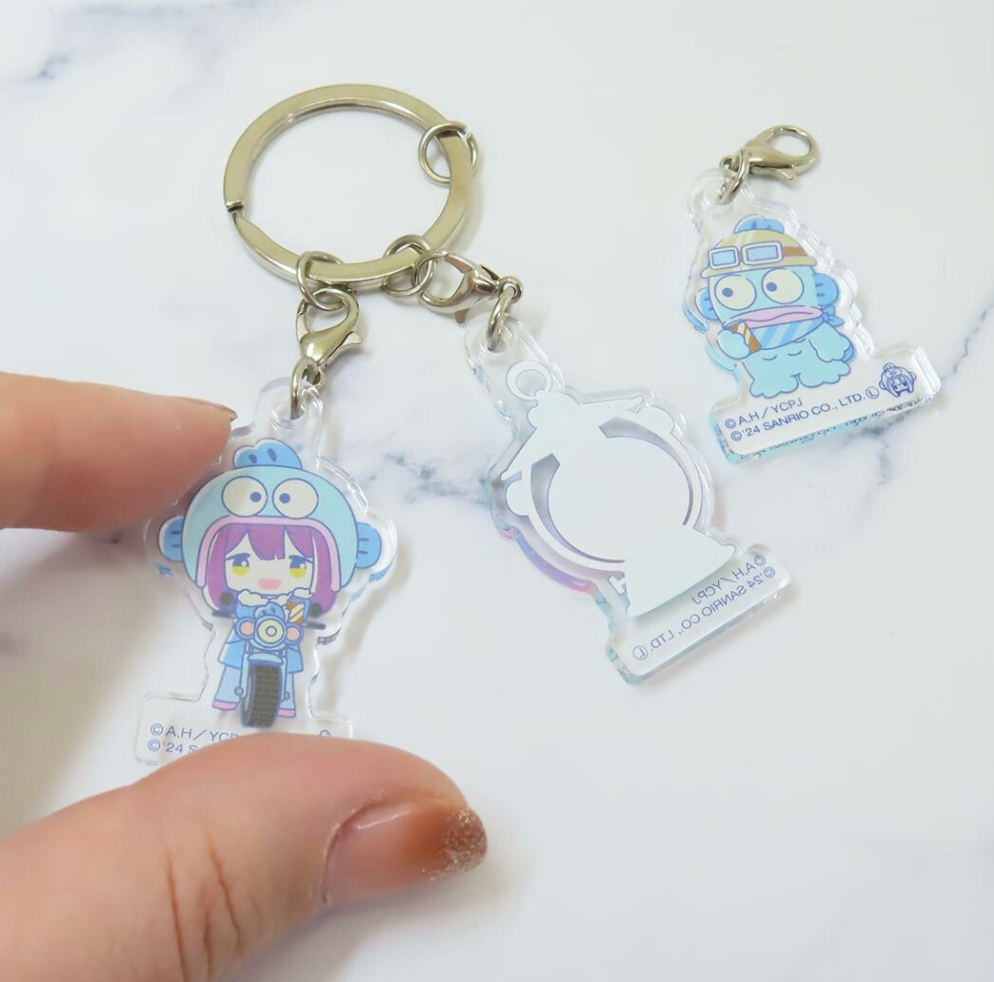 Laid-Back Camp SEASON3 × Sanrio - 3 Link Acrylic Keychain Series  - Toki Ayano × Hangyodon -Mini Akihabara