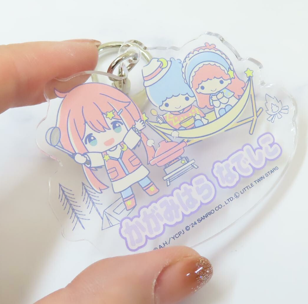 Laid-Back Camp SEASON3 × Sanrio - Acrylic Keychain Series - Kagamihara Nadeshiko × Little Twin Stars -Mini Akihabara