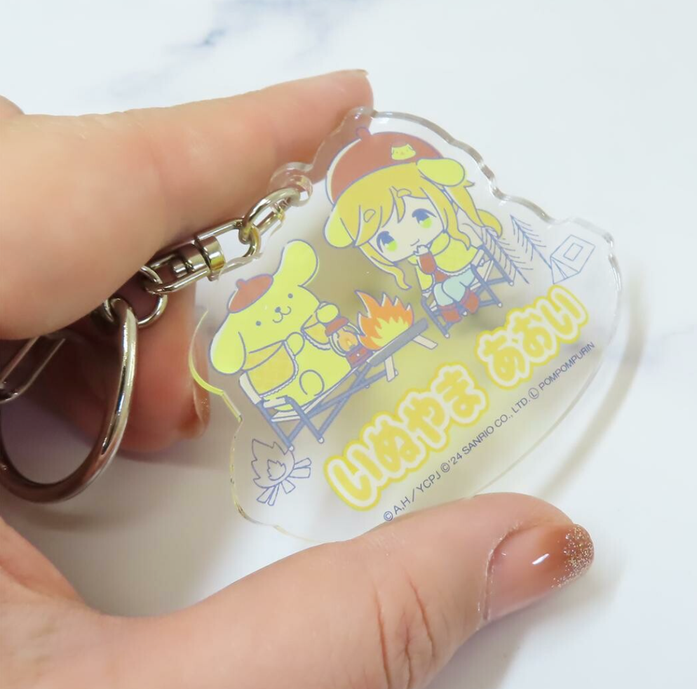 Laid-Back Camp SEASON3 × Sanrio -  Acrylic Keychain Series - Inuyama Aoi × Pompompurin -Mini Akihabara