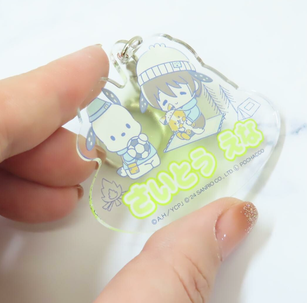 Laid-Back Camp SEASON3 × Sanrio - Acrylic Keychain Series - Saitou Ena × Pochacco -Mini Akihabara