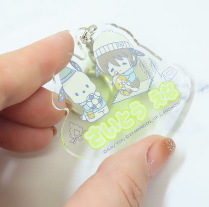 Laid-Back Camp SEASON3 × Sanrio - Acrylic Keychain Series - Saitou Ena × Pochacco -Mini Akihabara