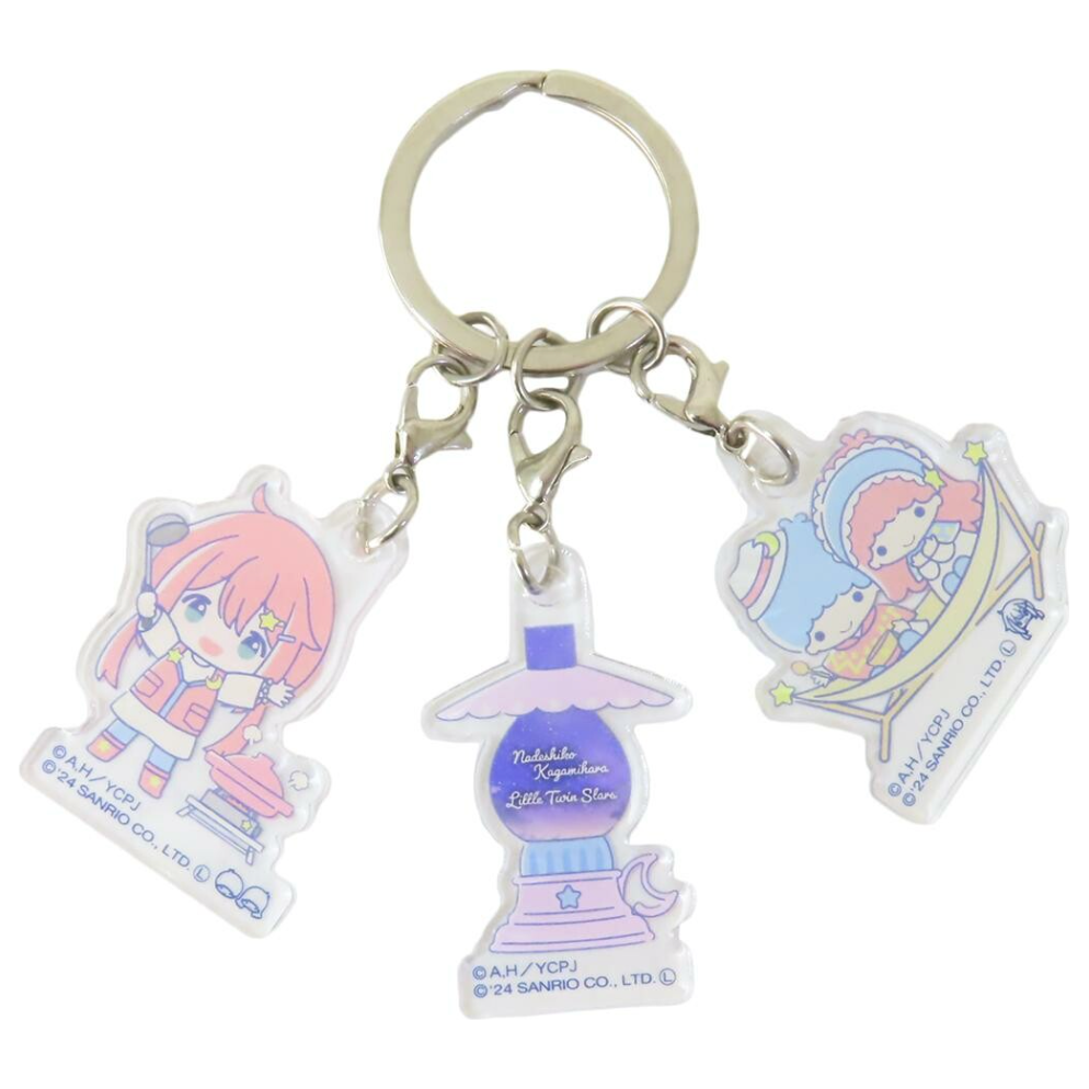 Laid-Back Camp SEASON3 × Sanrio 3 - Link Acrylic Keychain Series - Kagamihara Nadeshiko × Little Twin Stars-Mini Akihabara