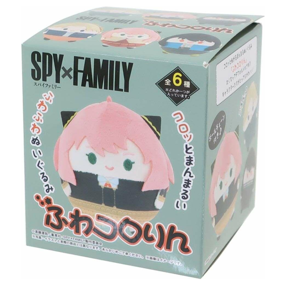 The SPY×FAMILY Fuwakororin Plush series features adorable, round plush toys inspired by beloved characters from the hit anime and manga SPY×FAMILY. Each plush stands approximately 3.5 inches (90mm) tall and is made from soft polyester material -Mini Akihabara