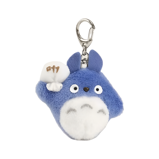 Ghibli My Neighbor Totoro Keychain featuring Medium Totoro, a soft plush keychain for bags or keys, available at Mini Akihabara.





