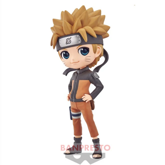 NARUTO - Naruto Uzumaki B - Q posket Figure,Naruto Uzumaki figure B from 'NARUTO' Q posket series, dynamic action pose.