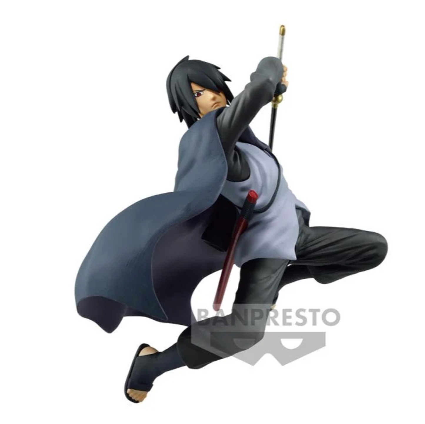 BORUTO NARUTO NEXT GENERATIONS - Sasuke Uchiha Figure - Vibration Stars,Sasuke Uchiha figure from 'BORUTO NARUTO NEXT GENERATIONS' Vibration Stars, intense demeanor.