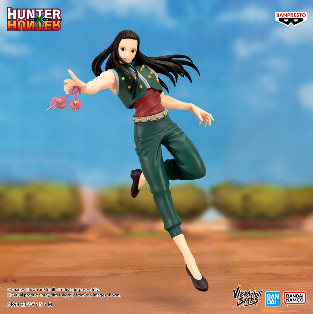 HUNTER×HUNTER - Illumi - Vibration Stars Figure,Illumi figure from 'HUNTER×HUNTER - Vibration Stars', sleek and mysterious.