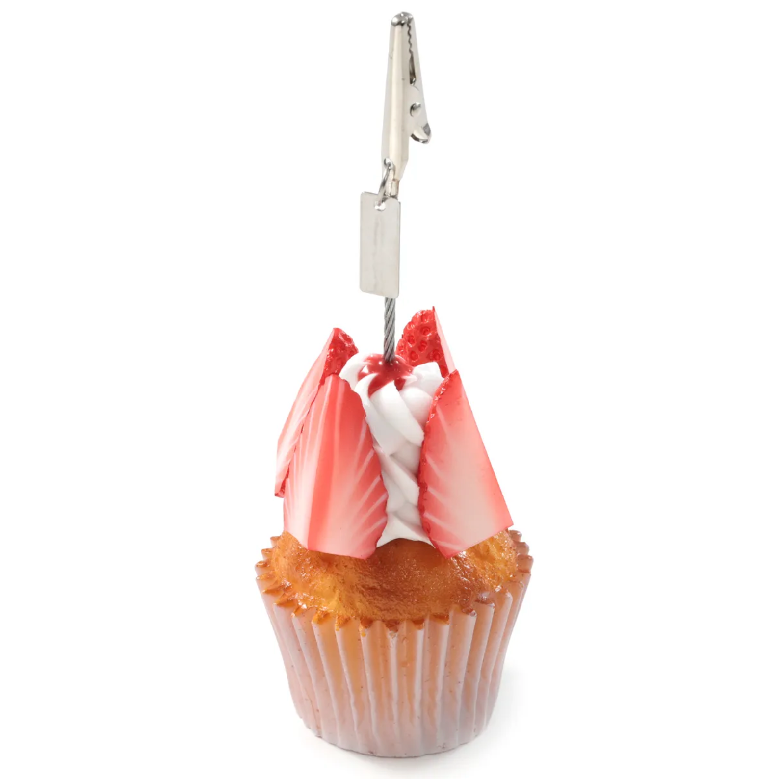 Food Sample Clip - Cupcake Strawberry,Cupcake Strawberry food sample clip, vibrant and cute.