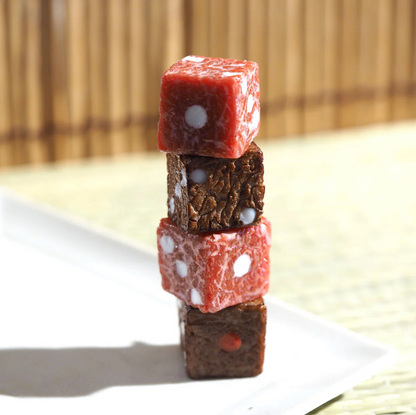 Food Sample - Strap Diced Steak (Raw)