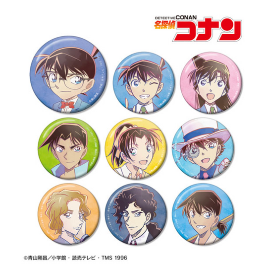 Detective Conan - Trading Ani-Art Series 8 Can Badges (9 Types),Artistic Detective Conan Trading Ani-Art can badge collection featuring 9 creatively rendered designs of beloved characters.